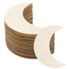 PATIKIL 4"x1.5" Wooden Moon, 50 Pack Unfinished Wood Moon Blank