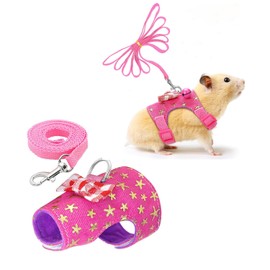 Hamster Walking Lead, Hamster Lead, Small Animal Harness Leash, Cute, Hamster, Squirrel Harness Leash, Small Animal Outing, Adjustable, For Walks, Outings, Pet Towing Rope, Chest Attachment, For Small