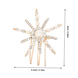 FOMIYES Sunflower Rhinestone Hair Comb Vintage Bridal Accessory for Weddings Prom Parties Secure Fit Side Comb for Bridesmaids Women Hair with