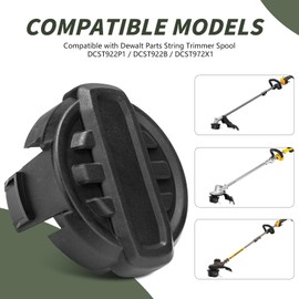 DWO1DT995 Weed Trimmer Head Parts Replacement for Dewalt Weed Trimmer Head Cap Compatible with Dewalt String Trimmer Head with Weedeater Spring and Cap, Replacement Dewalt String Trimmer Cap DCST922