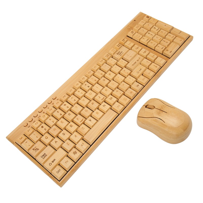 Computer Wireless Devices 2.4GHz Wireless Connection Plug and Play Bamboo