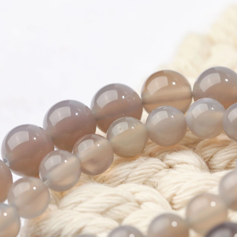 vanilla mountain Genuine Gray Agate Beads Natural Gemstone Beads for