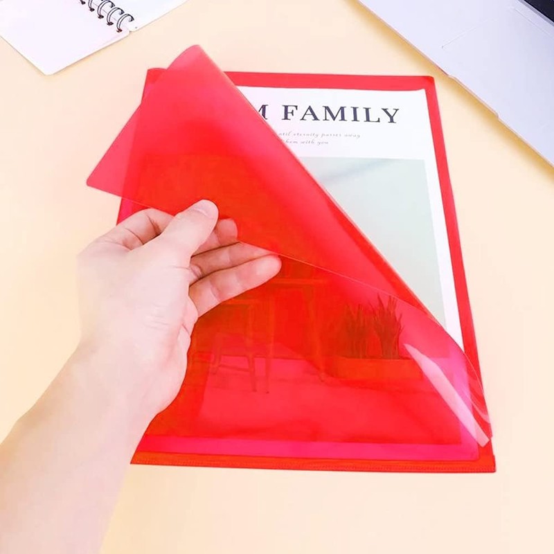 YunBey Pack of 12 A4 Document Wallets Coloured Plastic Document