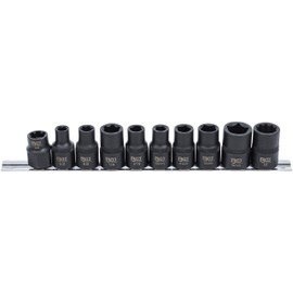 BGS 2560 3/5/6/10-Point Special Car Socket Set, Black, Set of 10 Pieces