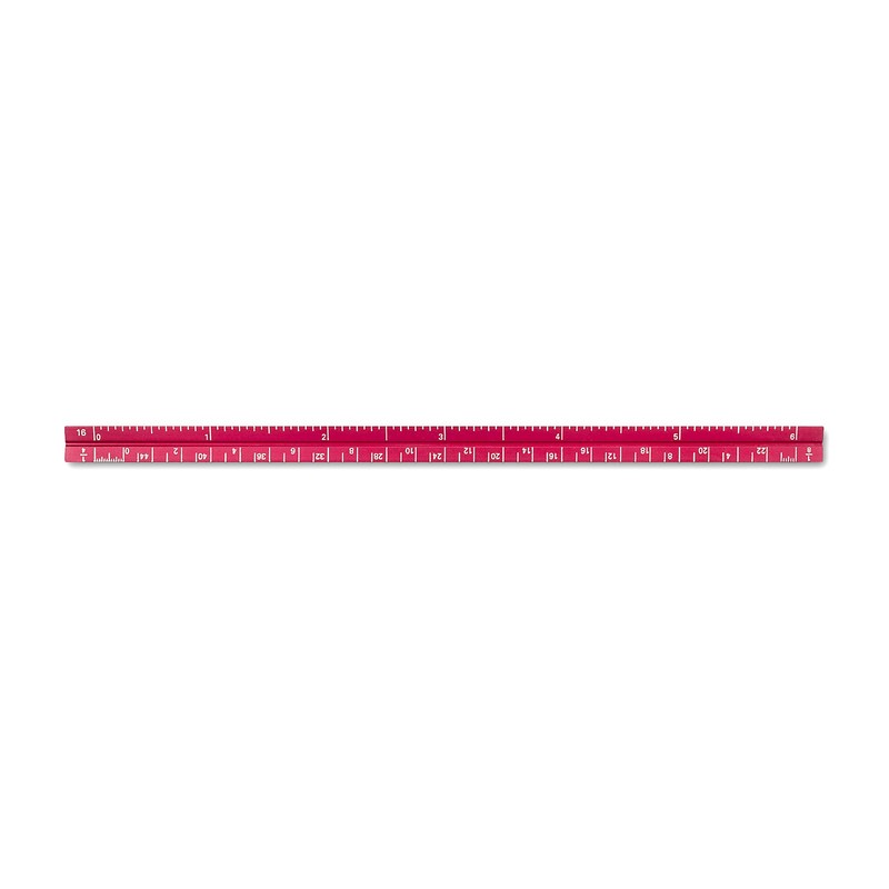 Alumicolor 3610-4 Aluminum Combination Pocket Scale, 6IN, Red