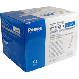 Romed Top Disposable Sterile Catheter Syringes Wound Syringes (Pack of 25, 50/60 ml)