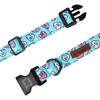 MR. CHUBBYFACE Valentines Dog Collar,Cute Blue Love Heart Cotton Dog