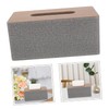 Ipetboom Rectangular Tissue Box Cover with PU Leather and Lint