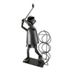 Wine Bodies Giant Golfer Golf Metal Wine Bottle Holder, Charcoal