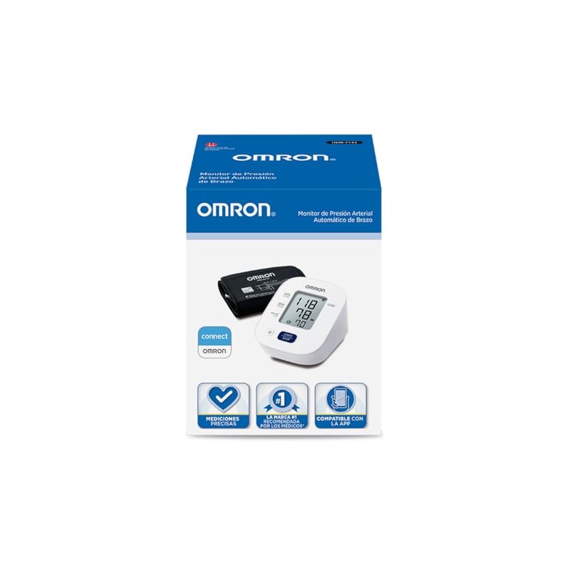 OMRON Baumanómetro digital de brazo HEM-7142 con 14 memorias