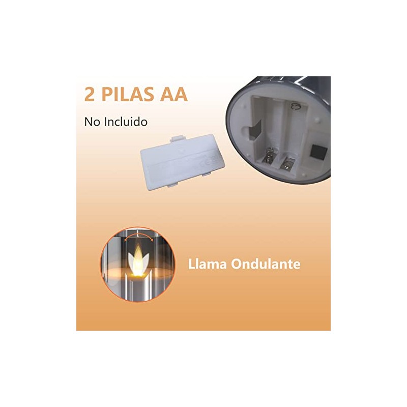 3pcsVelas decorativas,Velas Eléctricas Sin Llamas,Velas led,velas electricas,Velas de pilas con