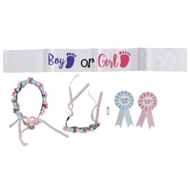 Boy Girl Gender Headband Decoration Sash Maternity Gender Sash Belt for Pregnancy Prop