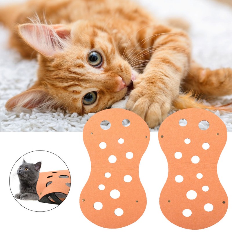 DIY Cat Tunnel Toys Detachable Folding Pet Cat Felt Playing