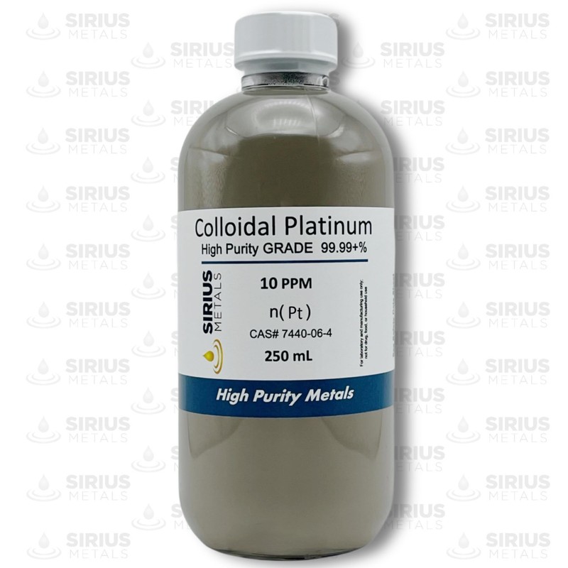 Sirius Metals True Colloidal Platinum – 10 ppm - 99.99+%
