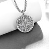 Sbzxbt Jerusalem Cross Necklace Sterling Silver Episcopal Necklace Jerusalem Cross