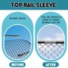 Tandefio 8 PCS Top Rail Sleeve Galvanized Steel Chain Link