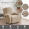 Gennia Waterproof Recliner Chair Cover,Stretch Reclining Sofa Covers with Pockets,Washable