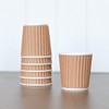 HOT BARGAINS, 500 X 4oz / 120ml Kraft Ripple Cups