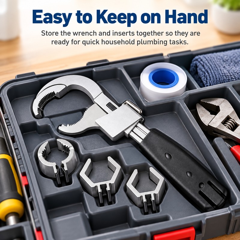 Adjustable Sink Wrench for Plumbing Repair – Multipurpose Hand Spanner