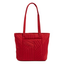 Vera Bradley Women's Cotton Small Vera Tote Bag, Cardinal Red, One Size