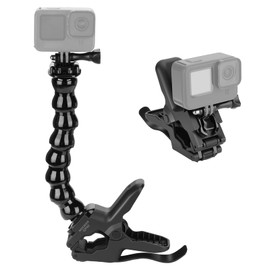 NEEWER Flexible Clamp Mount Compatible with GoPro DJI Action Cameras, Jaw Flex Super Clamp Holder, Desk Pole Clip Mount with Tube & Adapter Accessories for Photography & Video Recording, GP-80