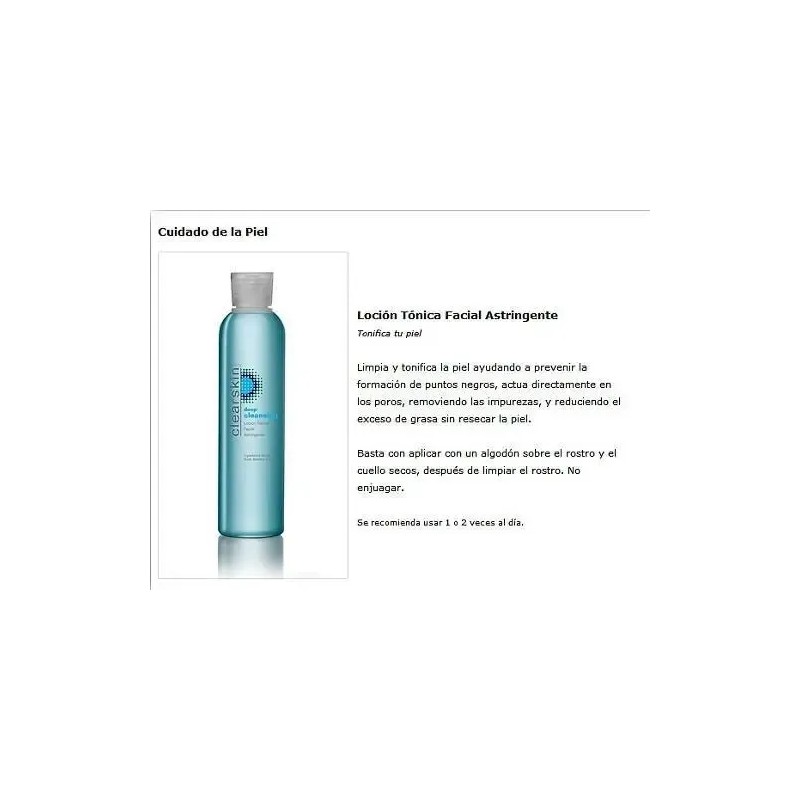 Loción Astringente Clearskin 200ml para Piel con Acné de Avon