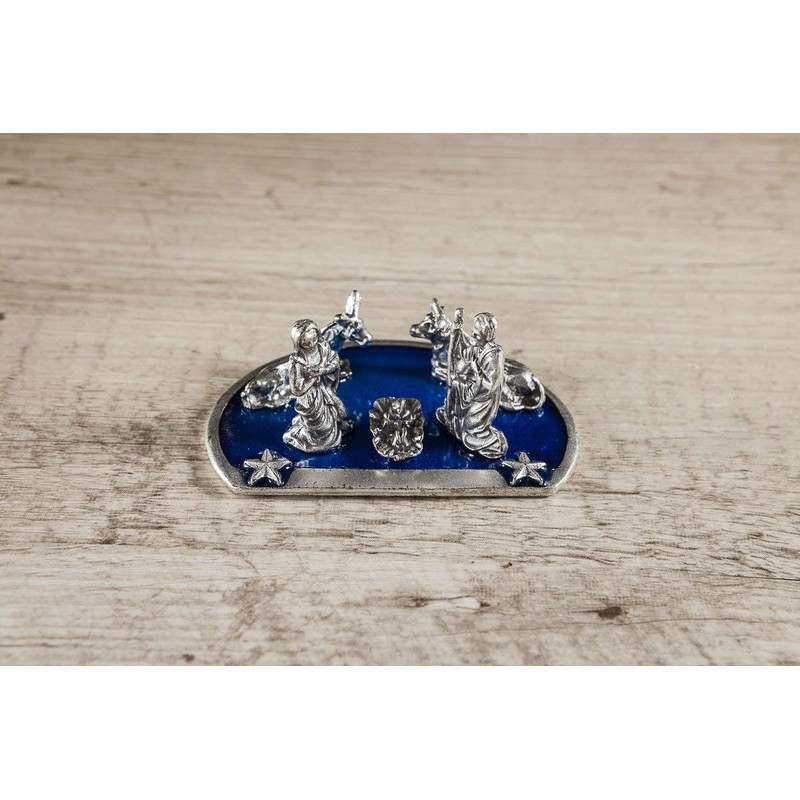 Eurofusioni Silver Plated Nativity scene with ox and the mule