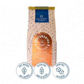 Blue Zones Nicoya - Centenarios Whole Bean Coffee - 100% Arabica Light Roast, House Blend - Fruity Caramel Flavor - All Natural, Gluten & Sugar-Free (12oz/ 340g)