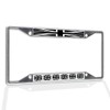 Fastasticdeals Metal Insert License Plate Frame Black and White British