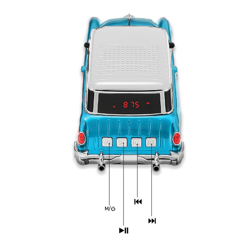WS-1955 Retro Sedan Bluetooth Replica Speaker – Portable Wireless Car