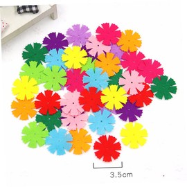 TEHAUX 5 Pack Felt Flower Embellishments Touchable Fade-Resistant Flowers for DIY Craft Home Decor Present Style