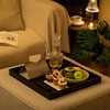 Hanobe Ottoman Tray for Living Room: Modern Extra Large Black