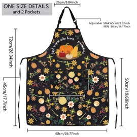 MBMSO Pumpkin Apron Pumpkin Lovers Gift Just a Girl Who Loves Pumpkins Baking Apron Pastry Chef Gift for Pumpkin Farmer Apron, Pumpkin Apron-b, Standard