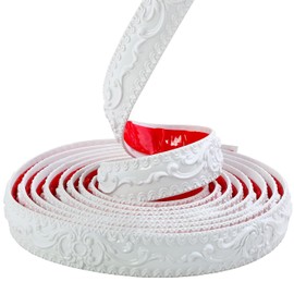 Gaahing Paintable Wall Trim | Crown Molding for Cabinet Mirror Frame Wall Edge Home Decor | Peel and Stick Self-Adhesive Design, 16.4 ft x 1.4 inch