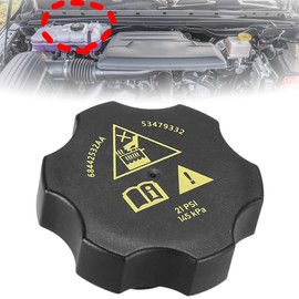 Car Coolant Bottle Reservoir Cap Fit for Chrysler Dodge Jeep Ram EcoDiesel - 2014-2021 Cherokee Ram 1500 | 2017-2021 Pacifica Compass | 2016-2021 Durango Grand Cherokee 68442532AA