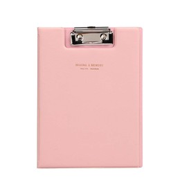 clipboard a5 bi-fold binder clip file folder a5 file document holder bill receipt holder document paper scissors recipe board memo underlay board office supplies office stationery present pink