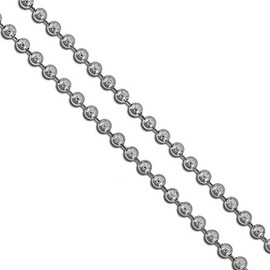 Stainless Steel Military Ball Bead Chain 2.3mm Dog Tag Link Pallini Necklace 18"