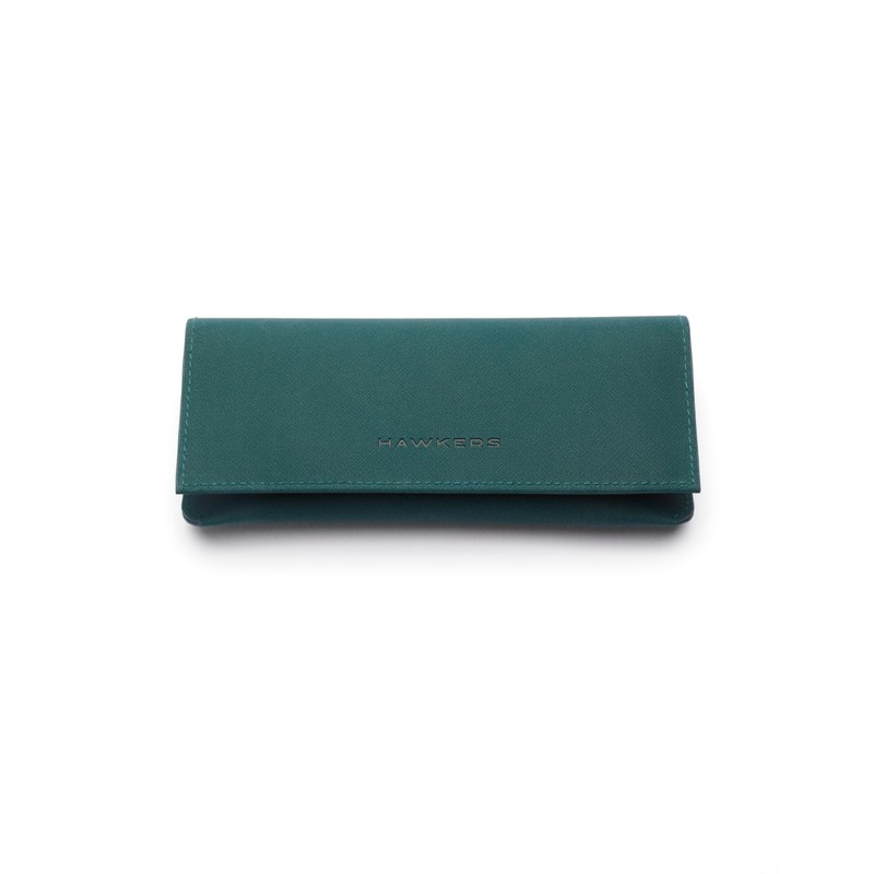 HAWKERS Unisex Clip Soft Case Glasses Case, Blue Green