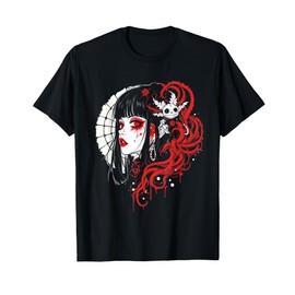 Horror Anime Manga Tee I Gothic Outfit I Japanese Chibi Girl T-Shirt
