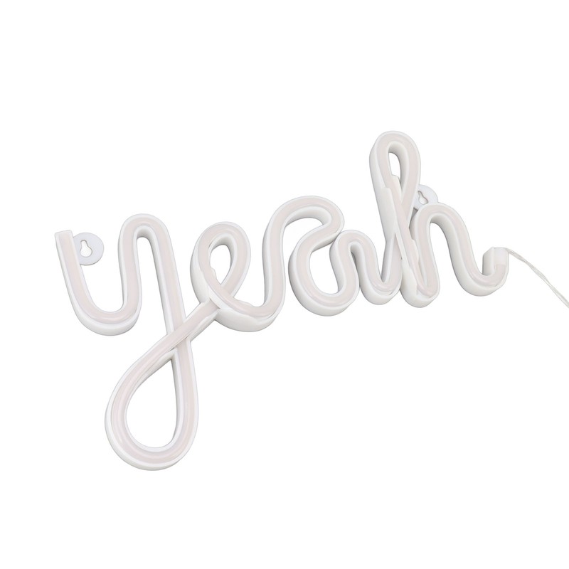 LED Neon Sign Yeah Shape Wall Decor Neon Night Light