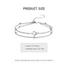 Desnuage Silver Interlocking Double Layer Beaded Bracelet For Women Office