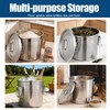 YinCukiEle 3.17Gal/12L Stainless Steel Airtight Canister, Airtight Food Storage Container
