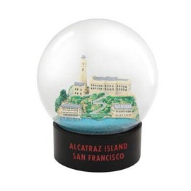 Alcatraz Prison Jail Fog Snow Globe