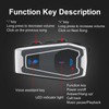 Motorcycle Bluetooth Headset, V5.0 Waterproof V10 Helmet Headset Support GPS