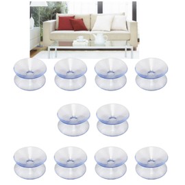 Denpetec Double Sided Suction Cups, to Keep The Glass Table Top from Sliding, Glass Table Top Bumpers, Glass Table Top Spacers, Window Hanger Suction Cup(20mm,10pcs)