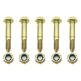(Pack of 5) 51001500 Snowblower Shear Pins and Nuts for Ariens 510015 51001500 John Deere AM136890 AM122156 13865 7091550