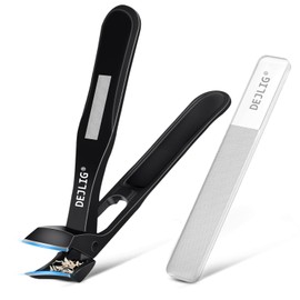 DEJLIG Nail Clippers for Seniors - Ergonomic Long Handle Toenail Clippers for Thick Toenails with Catcher, Toe Nail Clippers for Thick Nails for Seniors, Men & Women