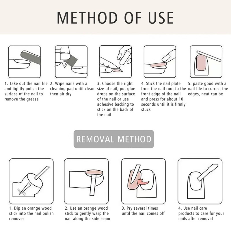 Red Brown Fake Nails Medium Almond Press on Nails Brown