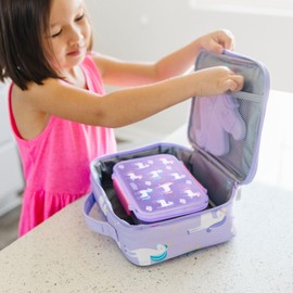 Wildkin Reusable Food Container for Kids – Airtight, Leak Resistant, Dishwasher Safe - Unicorn