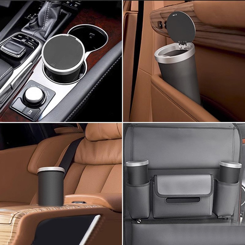 Trash Can for Car - 800ml Cup Holder Trash Bin